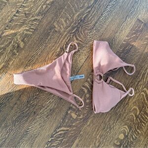 SHEIN Textured Peach Bikini Set